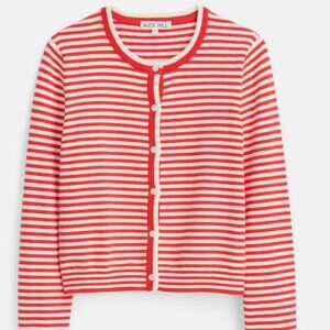 ALEX MILL Albertina Striped Cotton Cardigan